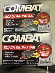Combat MAX 12 ROACH KILLING BAIT STATION Kills The Nest 2 Pack