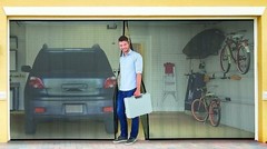 Double Garage Door Screen Magnet Bottom Insect Bug Mesh 16ft. x 7ft NEW