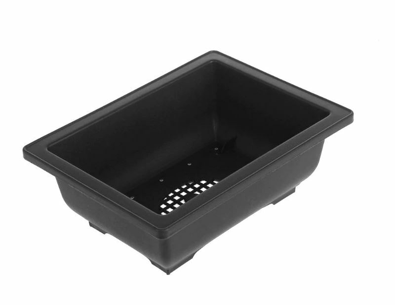 Rectangular Plastic Bonsai Pot 4 1/2" x 6 1/2" x 2 3/4" - NO TRAY Dark Brown gallery