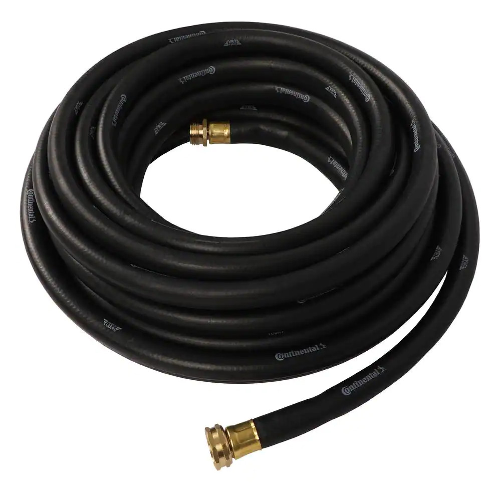 NEW Durable Commercial Grade Rubber Black Water Hose 5/8in Dia x 50ft gallery