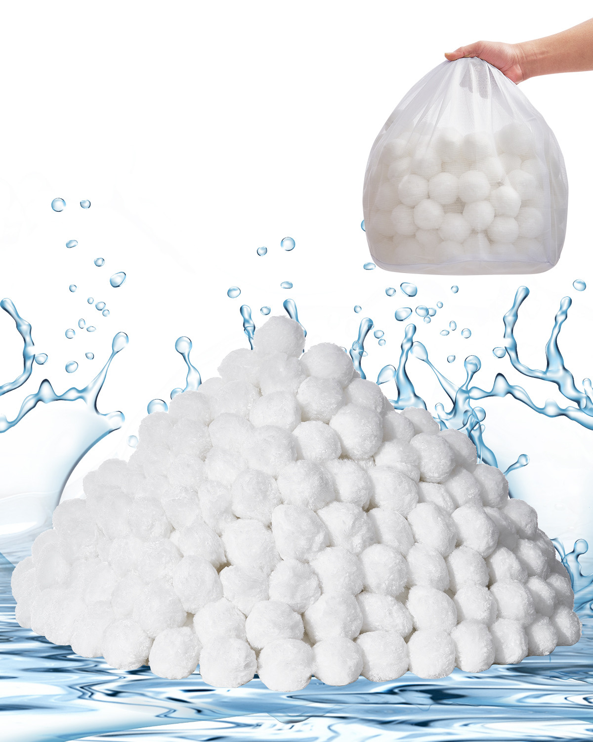 VEVOR Pool Filter Balls for Sand Filter Pump 4.6 lbs Reusable for Swimming Pool gallery