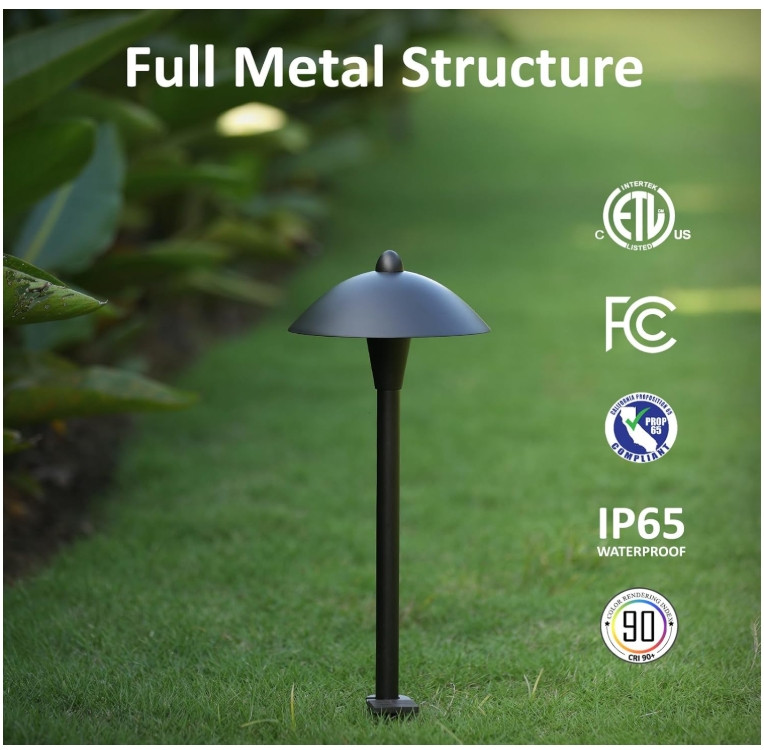 6-Pack 5CCT Low Voltage Pathway Lights, LED Landscape Path Light, 5W, 12-24V gallery