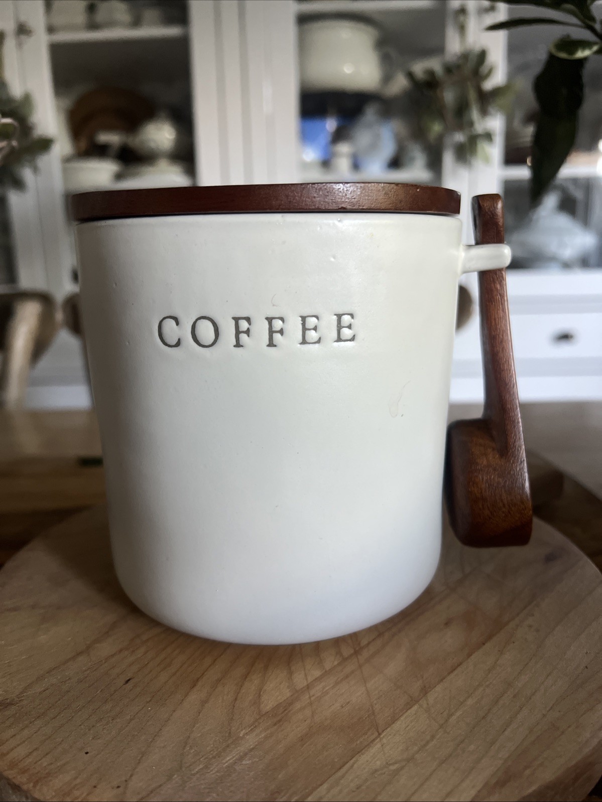 Hearth & Hand Magnolia Stoneware Coffee Canister With Lid And Spoon Farmhouse gallery