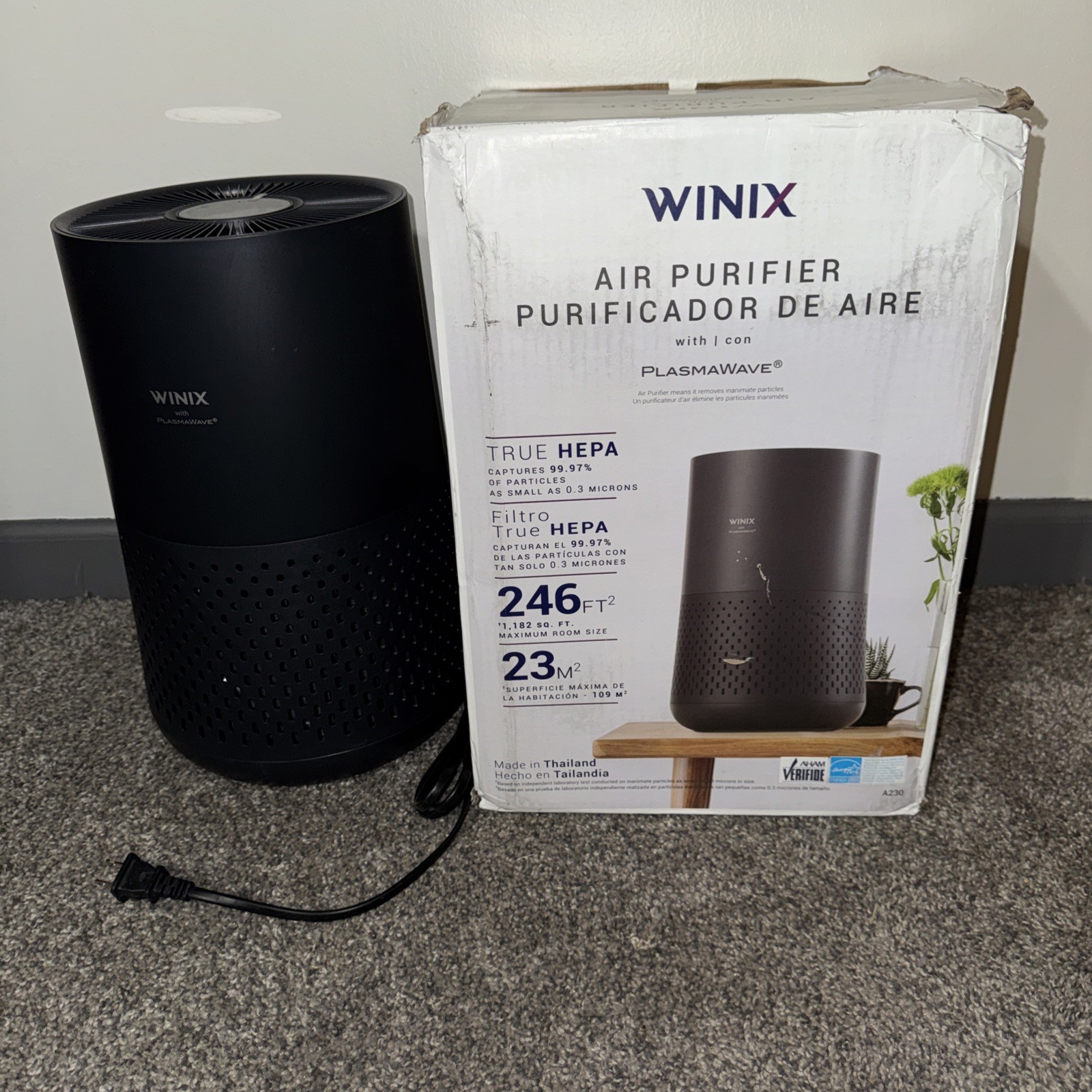 Winix A230 360° All-in-One 4-Stage True HEPA Air Purifier PlasmaWave -READ DESC gallery
