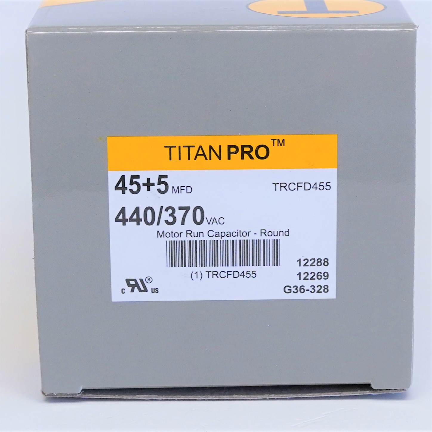 TitanPro TRCFD455 HVAC Round Dual Motor Run Capacitor. 45/5 MFD/UF440/370 Volts gallery