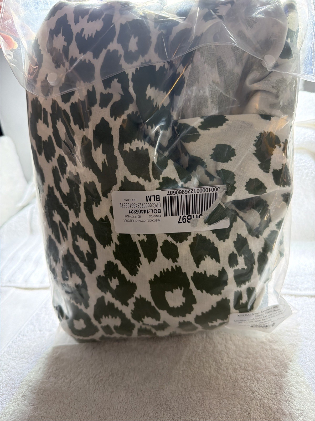 Matouk Iconic Leopard Round Tablecloth, 108” $495 gallery
