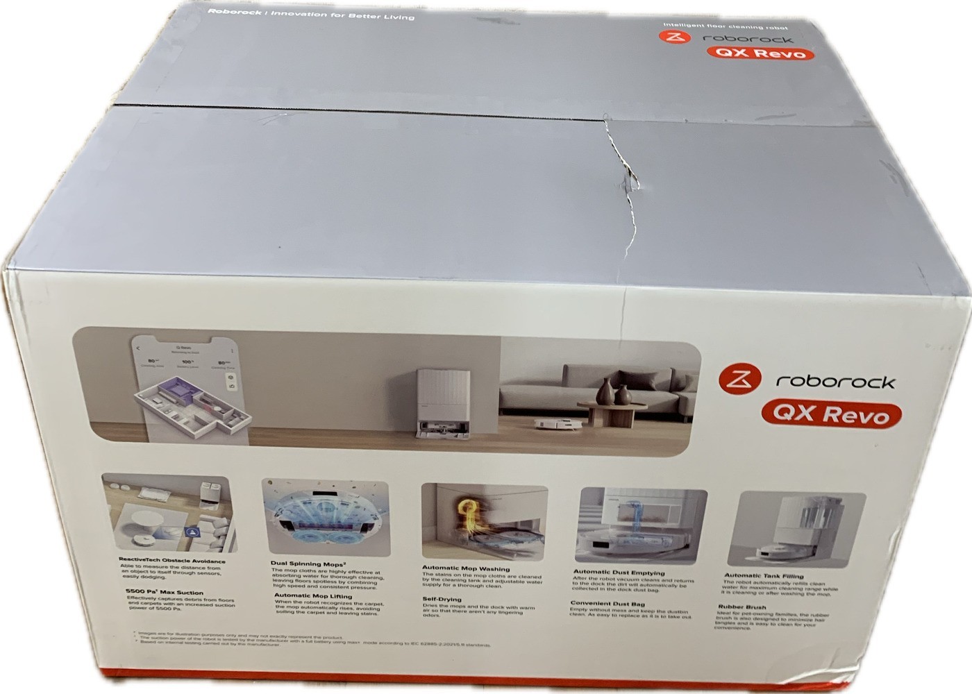 Roborock QX Revo Vacuum & Mop Robot with Multifunctional Dock – New – White gallery