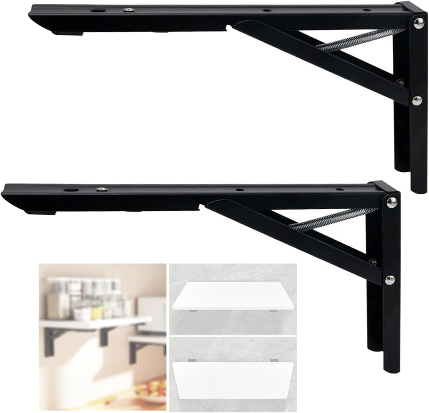 Wall Table Fold Down Hinge,90 Degree Self-Locking Folding Hinge,Save Space Drop gallery