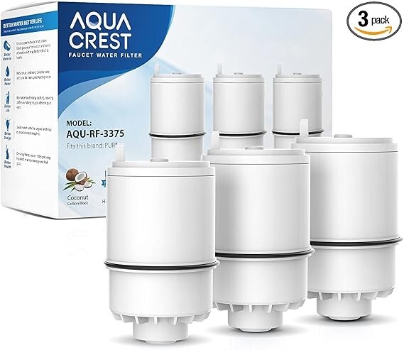 AQUA CREST Faucet Water Filter,replacement for RF-3375(RF33752V2),3 Packs gallery