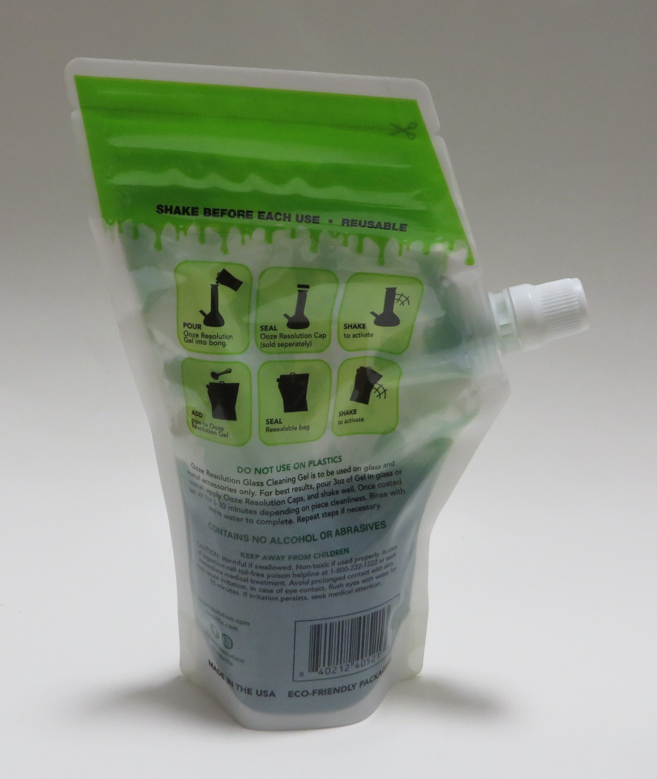 Ooze Resolution Gel Glass Cleaner - Reusable Glass Cleaner-non toxic- 240ML/pack gallery