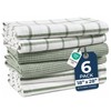 LANE LINEN Cotton Kitchen Towels Set, 6-Pack – 18''x28" - 6 Pack, 02: Olive gallery