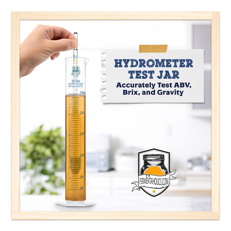 Fermentaholics Hydrometer Test Jar & Measuring Cylinder - Test Homebrew ABV gallery