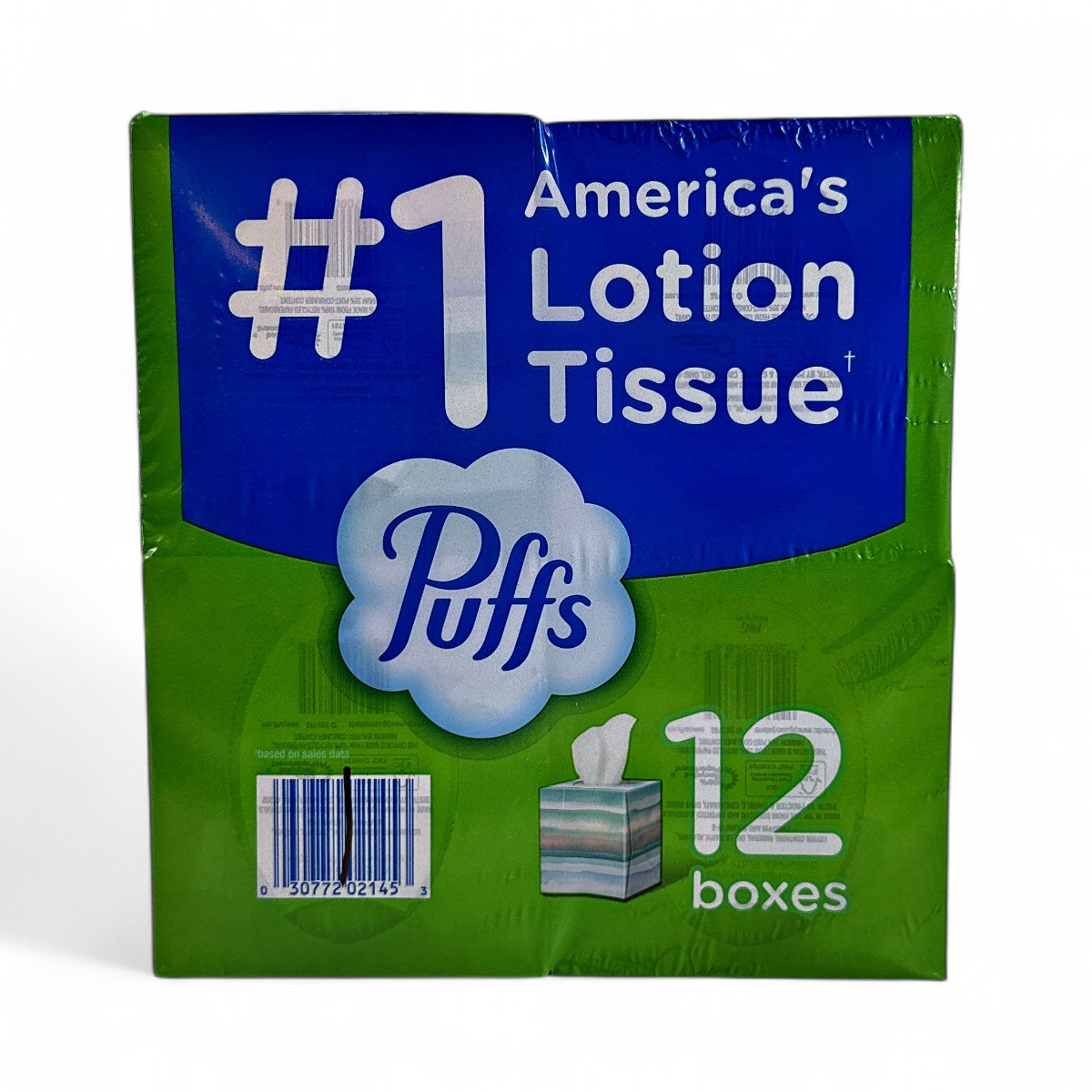 Puffs Plus Lotion 2-Ply Facial Tissues Cube Boxes - 12 Count gallery