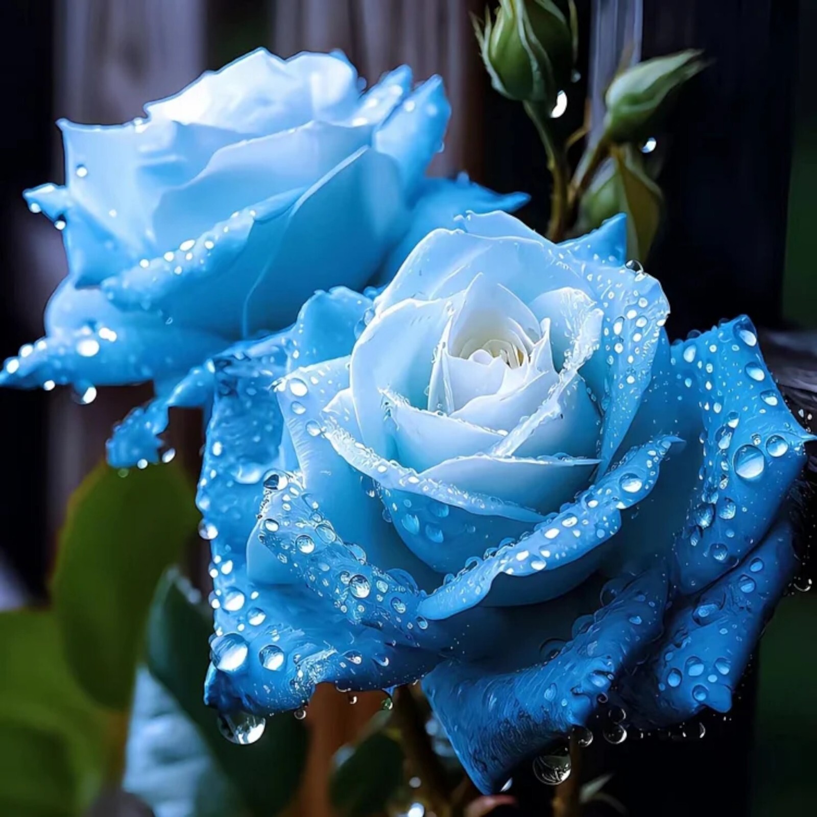 20pcs Broken Ice Blue Rose Seeds - Non-GMO Heirloom Variety gallery