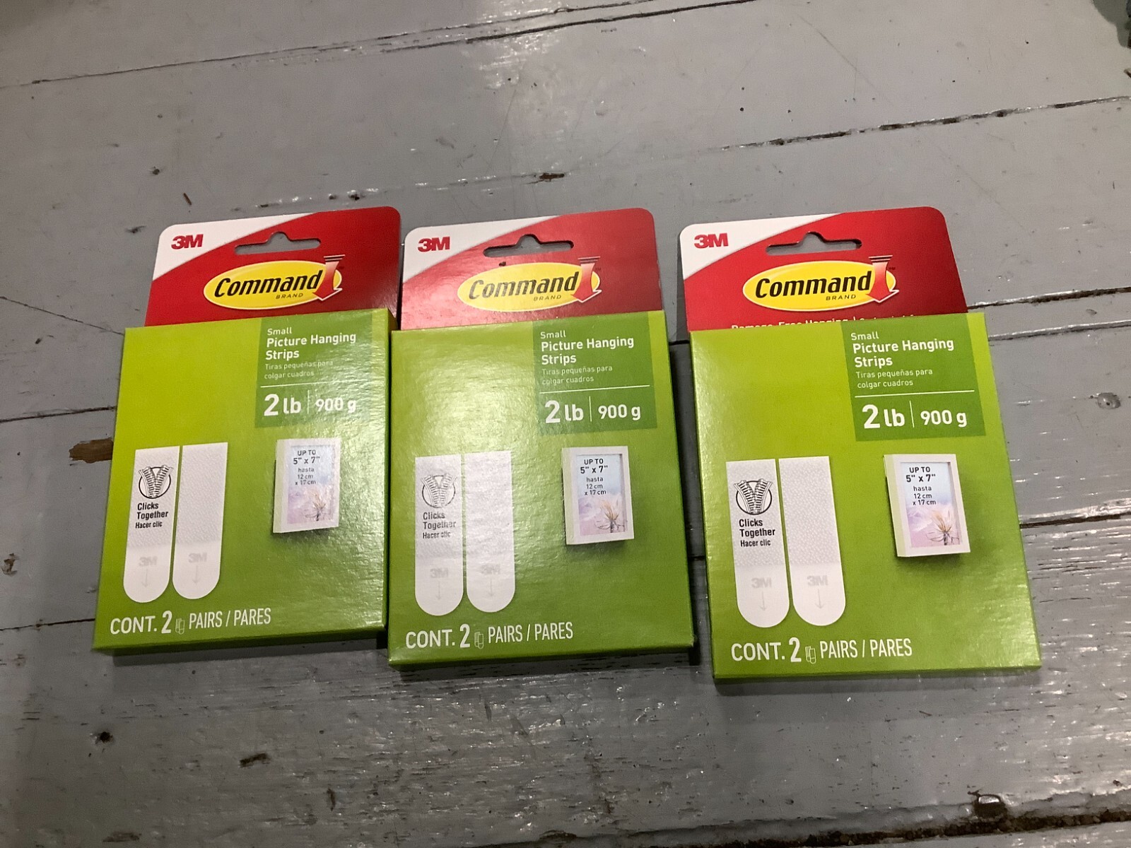 NEW 3M COMMAND SMALL PICTURE HANGING STRIPS 2LB (6 PAIRS) gallery