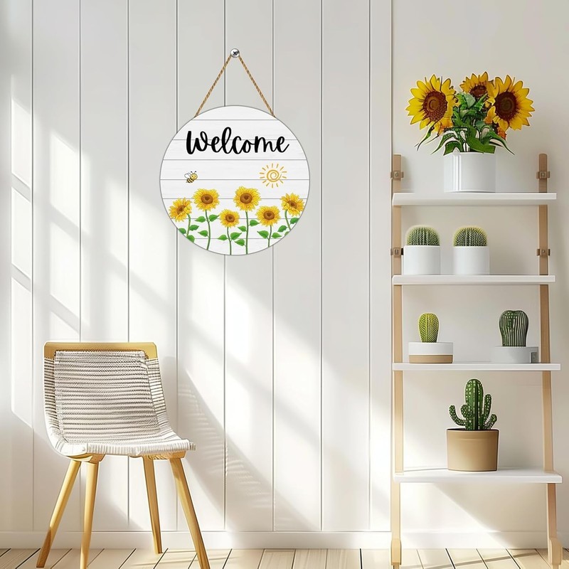 Sunflower Decor Summer Decorations For Home Summer Decor Door Mount Yellow Green gallery