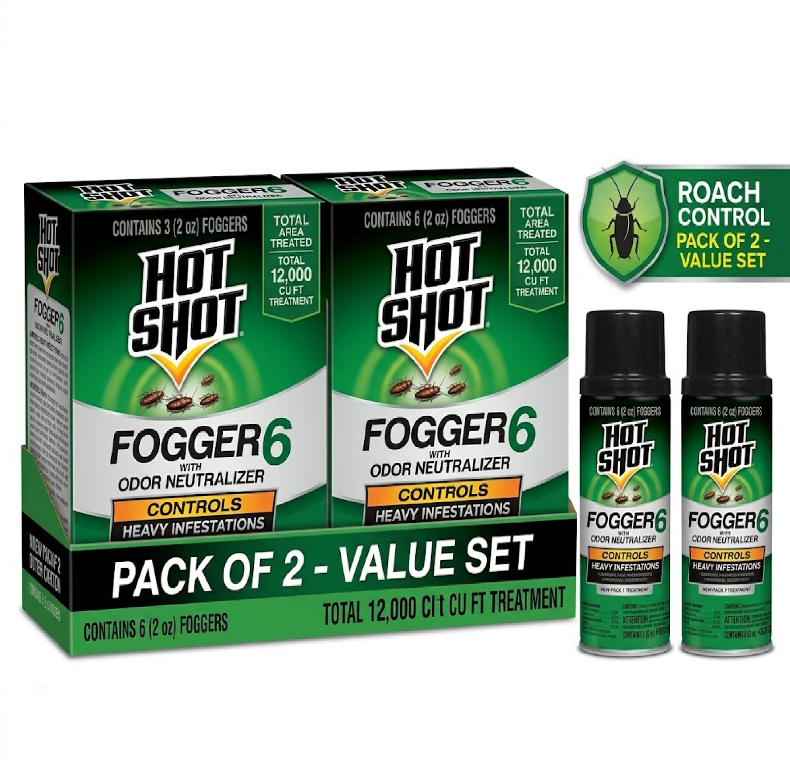 6 Can Fogger Bomb Insect Killer Bug Flies Roach Spider Indoor Bed Kill Shot Tick gallery