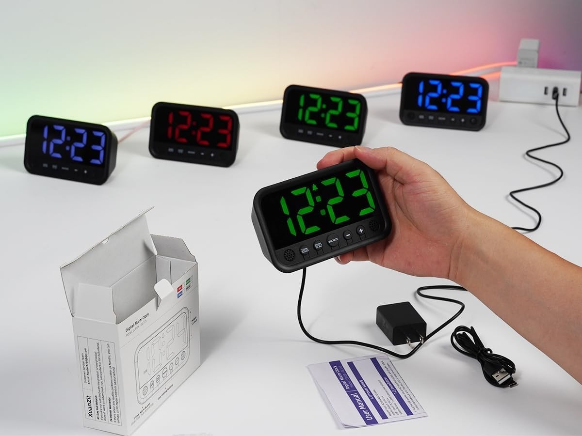 Super Extremely Extra Loud Alarm Clock for Very Heavy Sleeper Battery Backup NEW gallery