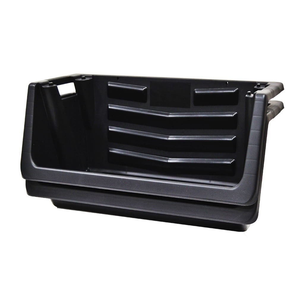 Heavy Duty Nesting Plastic Stack Bin, Black!