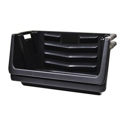 Heavy Duty Nesting Plastic Stack Bin, Black!