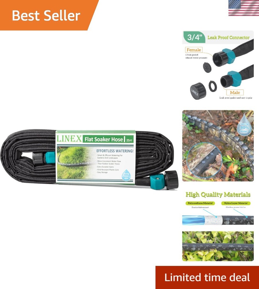 Patented 25ft Drip Soaker Hose – High Tensile Strength for Long-Lasting Use
