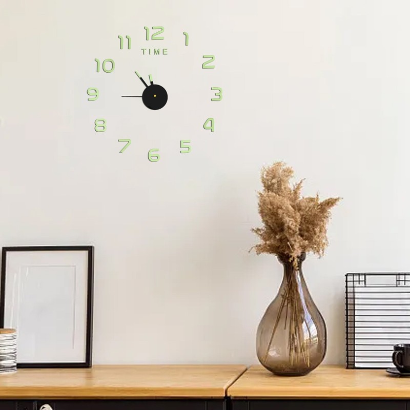 Customizable Large Wall Clock with DIY Sticker for Office and Home Decor gallery