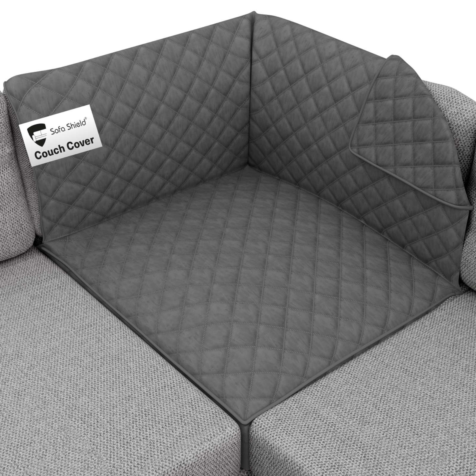Sofa Shield Furniture Protector Sectional Microfiber Couch Cover Reversible Gray gallery