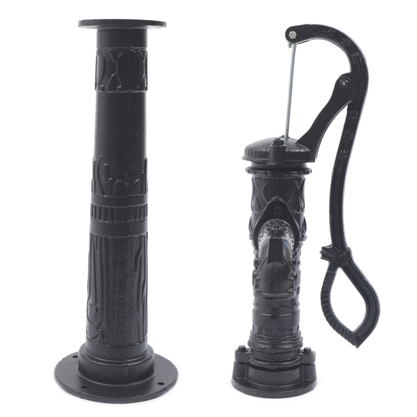 22cm*65cm Pitcher Pump Base Black Cast Iron Hand Pump Stand For Yard Garden gallery