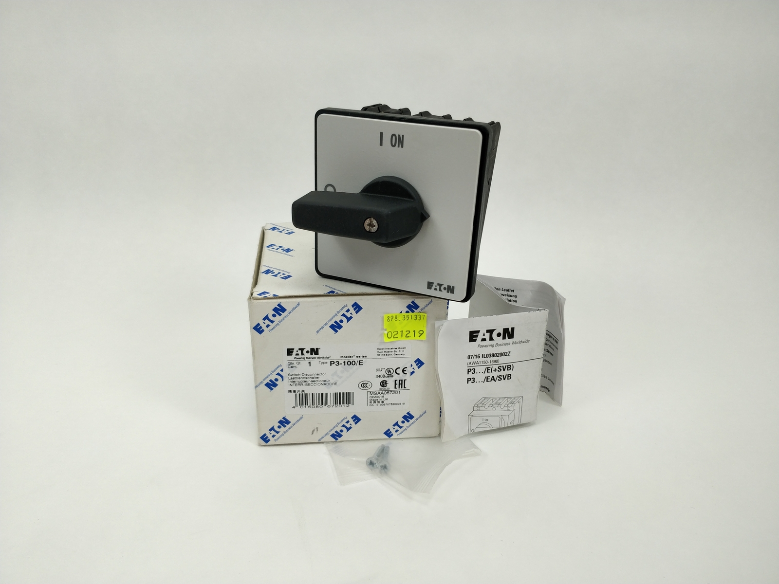 Eaton 067201 P3-100/E Switch Disconnector gallery