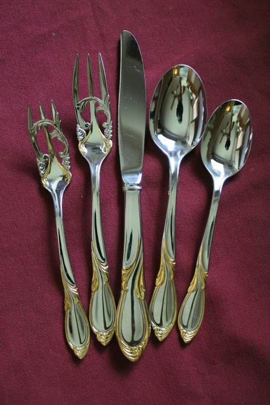 Yamazaki Stainless CACHE GOLD ACCENT Open Stock - You Choose the Piece (s) gallery