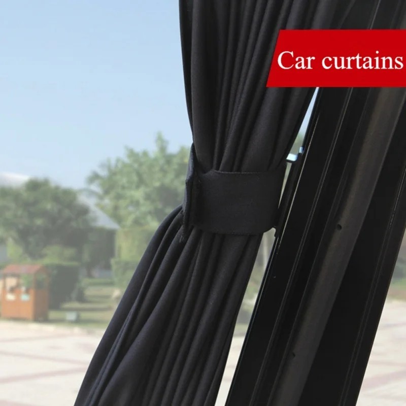 2pcs Universal Car Side Window Curtains – Foldable UV Protection Sunshade - NEW gallery
