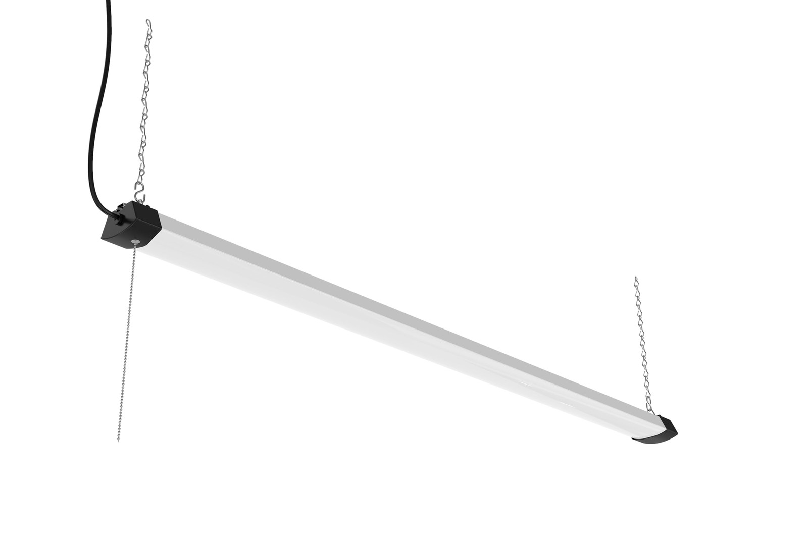 DYMOND 4FT 40W Wraparound LED Shop Light Fixture with Pull Wraparound, White gallery