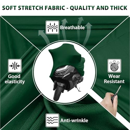 Indoor Motorcycle Cover, Soft Stretch Breathable XL(96 x 41 x 49 inches) gallery