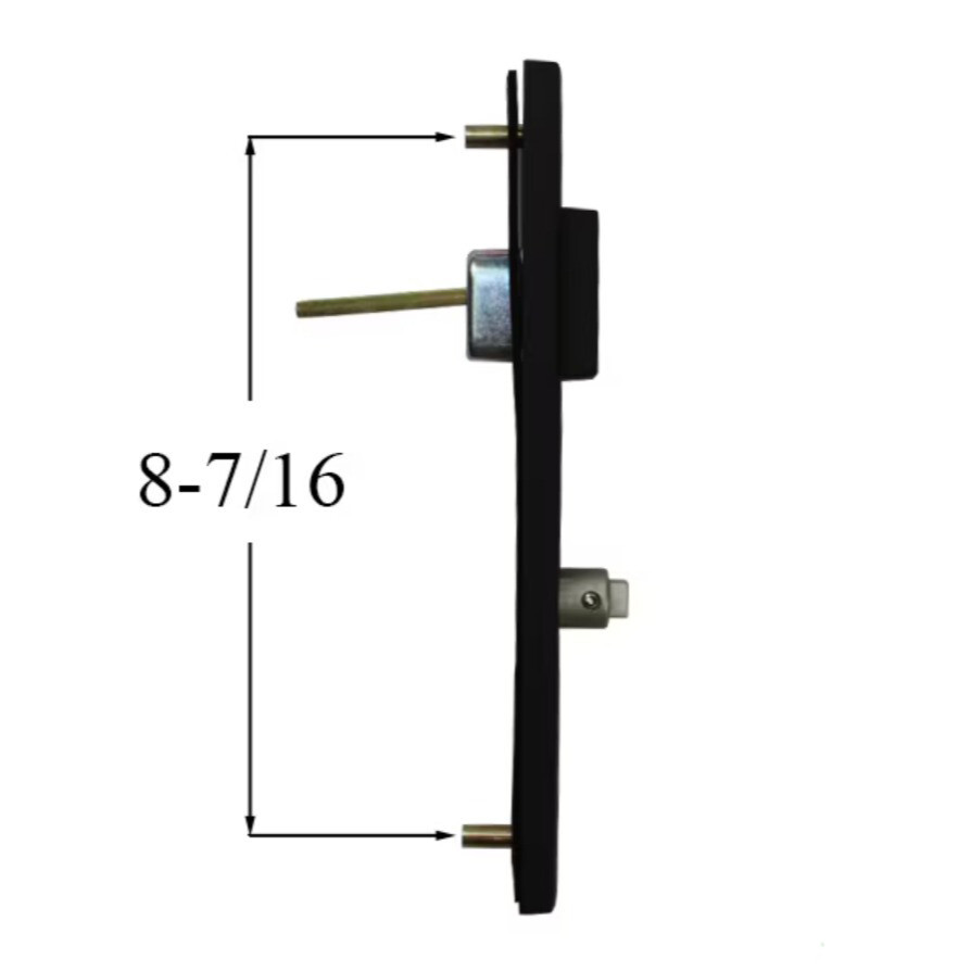 Pella Baldwin Spiere Hinged Patio Active Keyed Lock Handle Set - Matte Black gallery