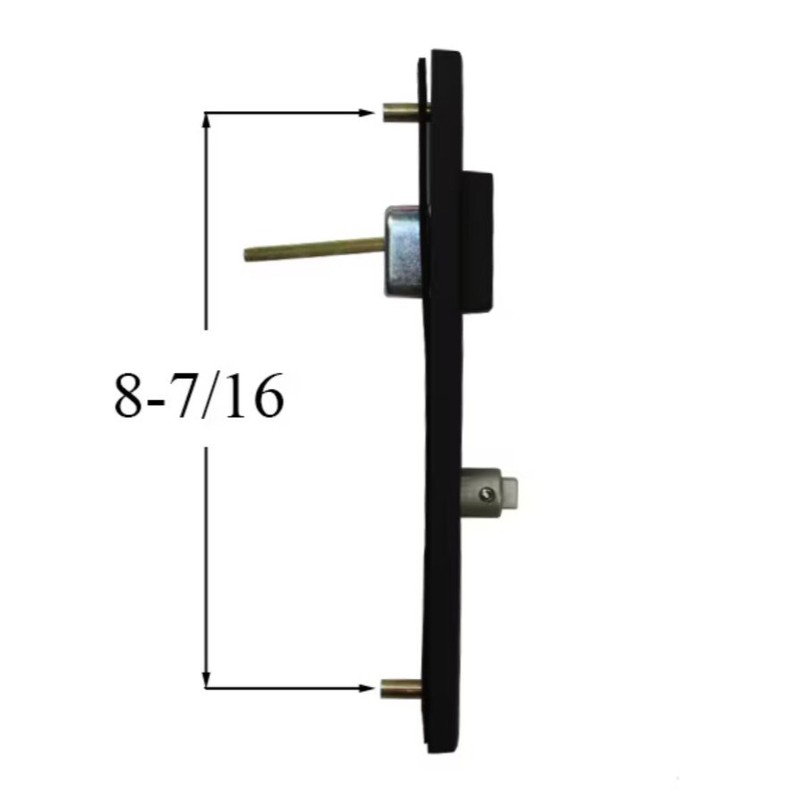Pella Baldwin Spiere Hinged Patio Active Keyed Lock Handle Set - Matte Black gallery