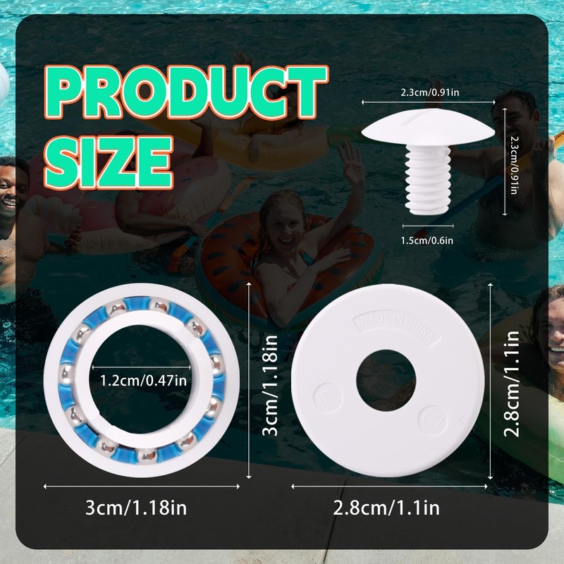 Pool Cleaner Rebuild Kit Compatible With Polaris 280 180 Bearings Wheels Screws gallery
