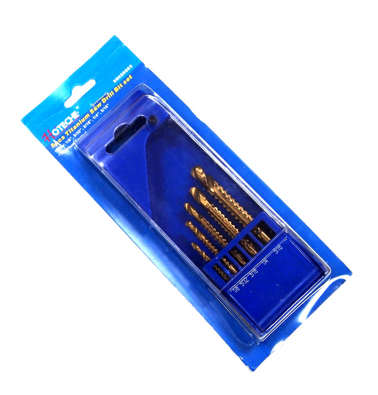 5PC Saw Drill Bits Set Titanium 1/8" - 5/16" 86020503 gallery