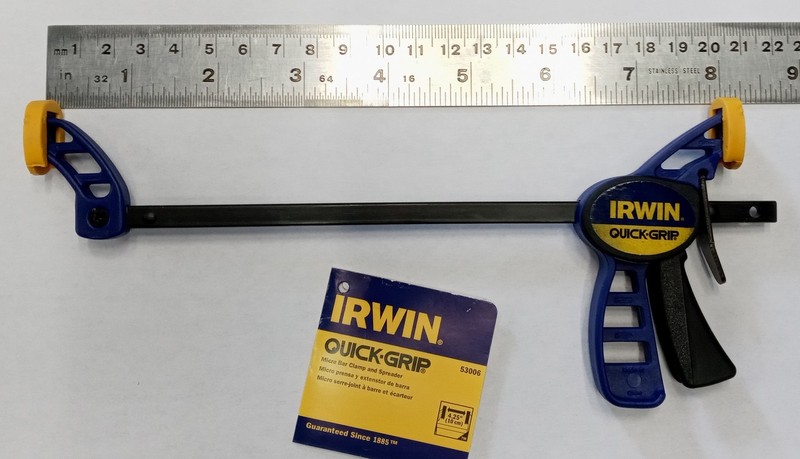 Irwin Tool 53006 Micro Quick-Grip Bar Clamp (4-1/4") And Spreader (8") 2pcs. gallery