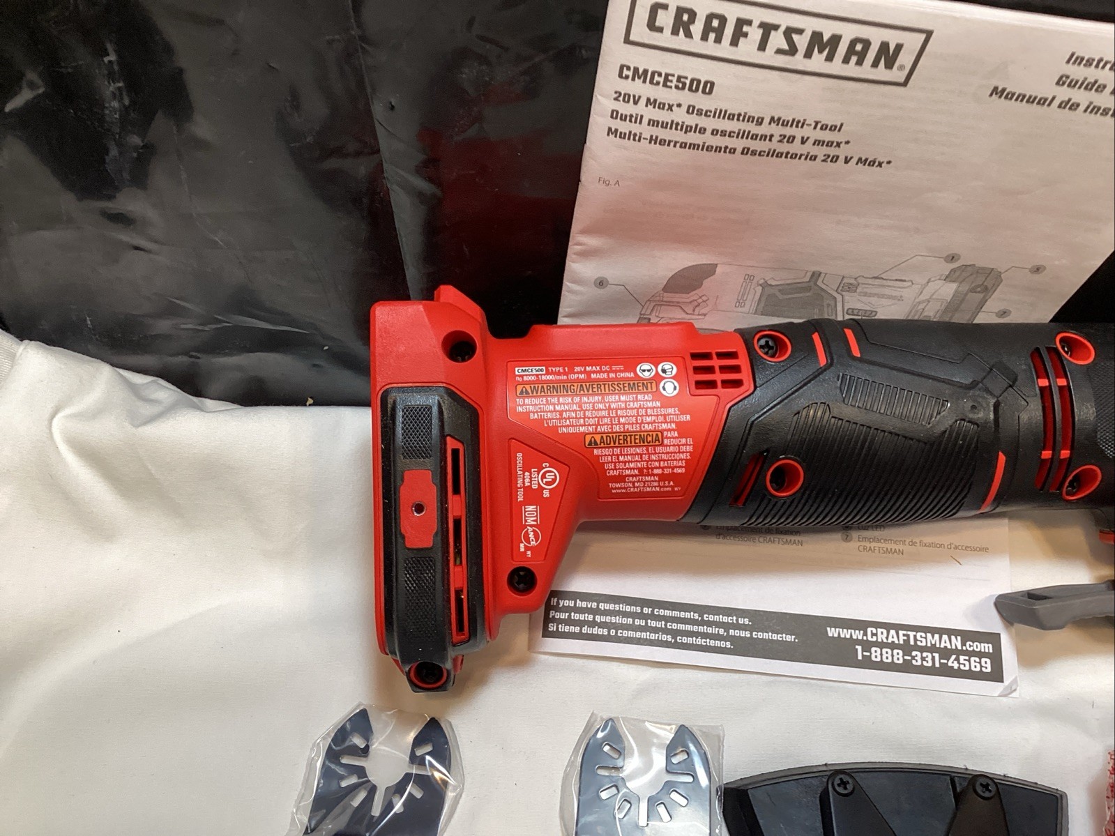 Craftsman CMCE500 20V Max Oscillating Multi-Tool Bare Tool w/ Attachments gallery