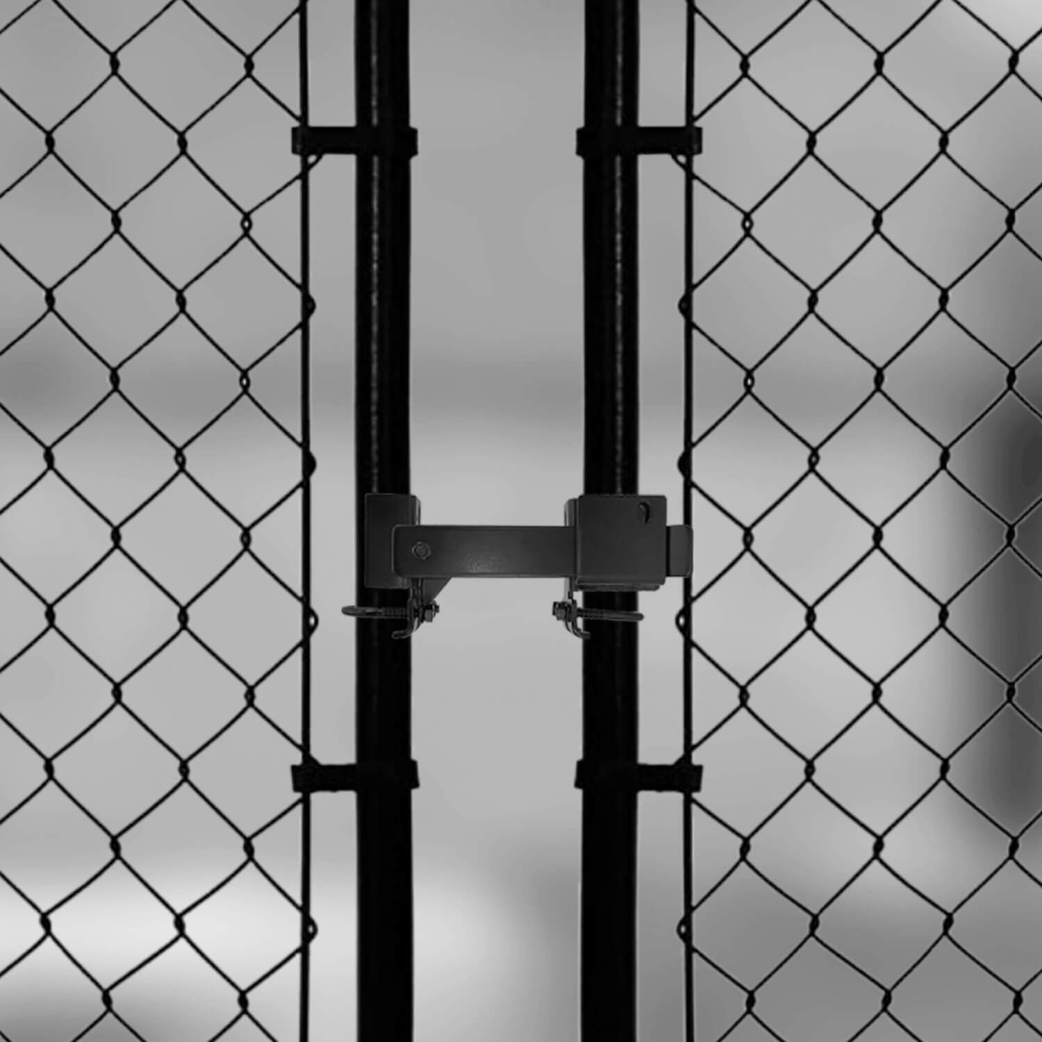 Black Strong Arm Double Gate Latch - Commercial and Residential gallery