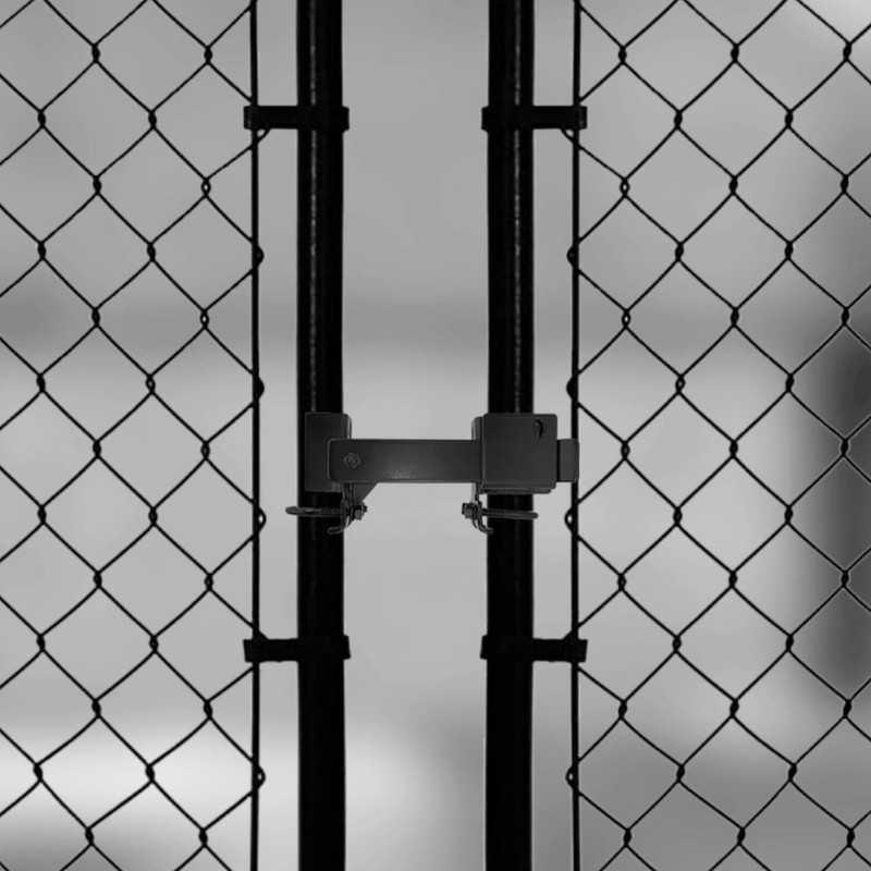 Black Strong Arm Double Gate Latch - Commercial and Residential gallery