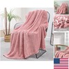Luxury Lightweight Fuzzy Throw Blanket 50x70 - Modern Pink Geometric Design gallery
