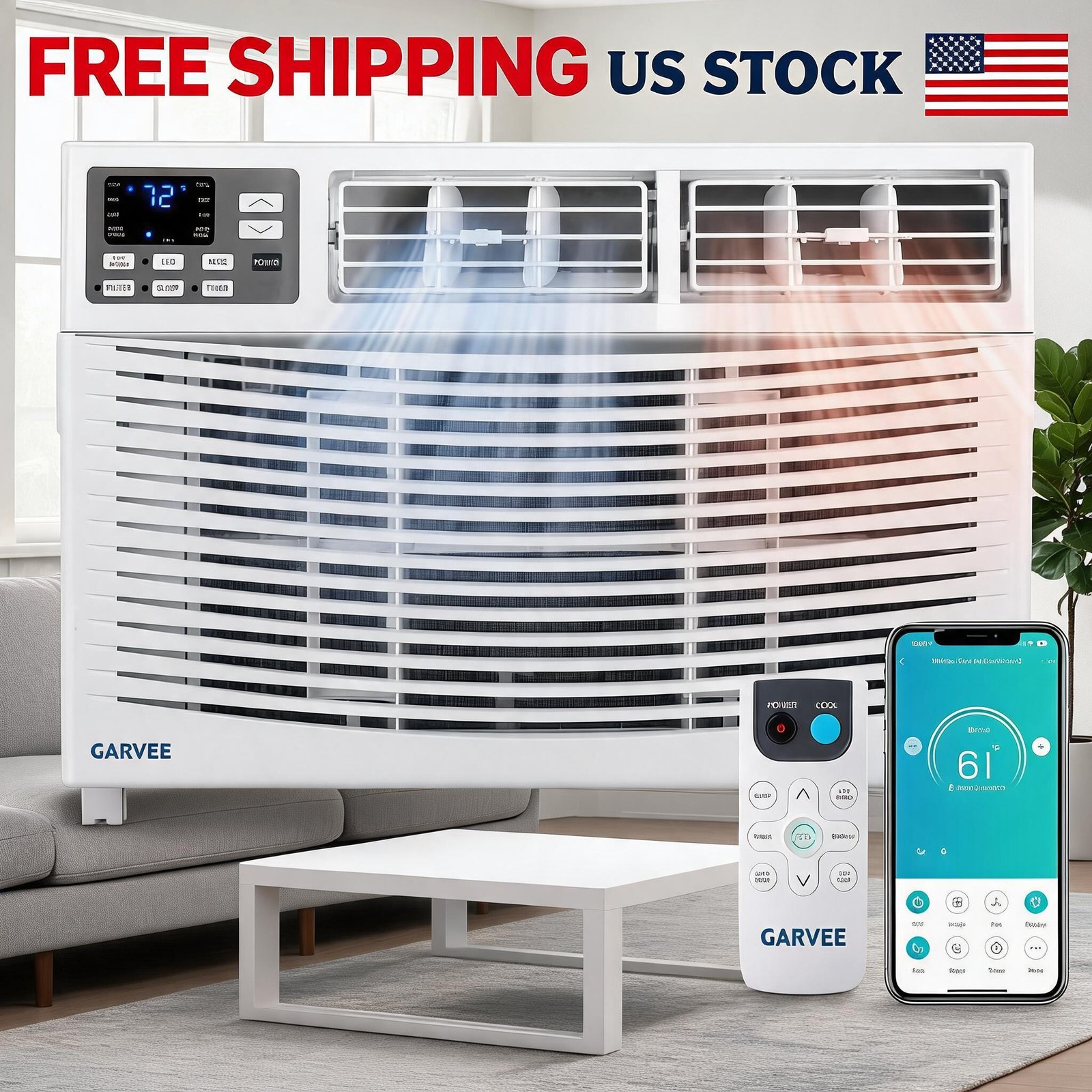 12000 BTU Window Air Conditioner with Heat, Smart WiFi Window Mounted AC Unit gallery