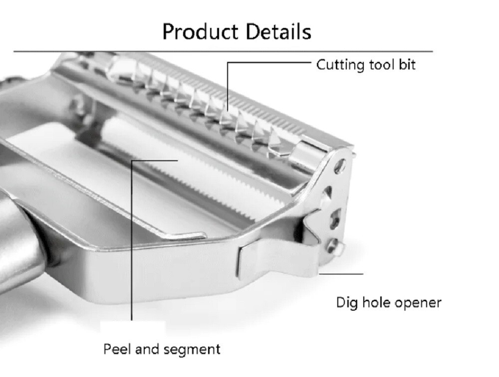 Stainless Steel Dual-Blade Vegetable Peeler & Julienne Slicer for Fruit & Veggie gallery