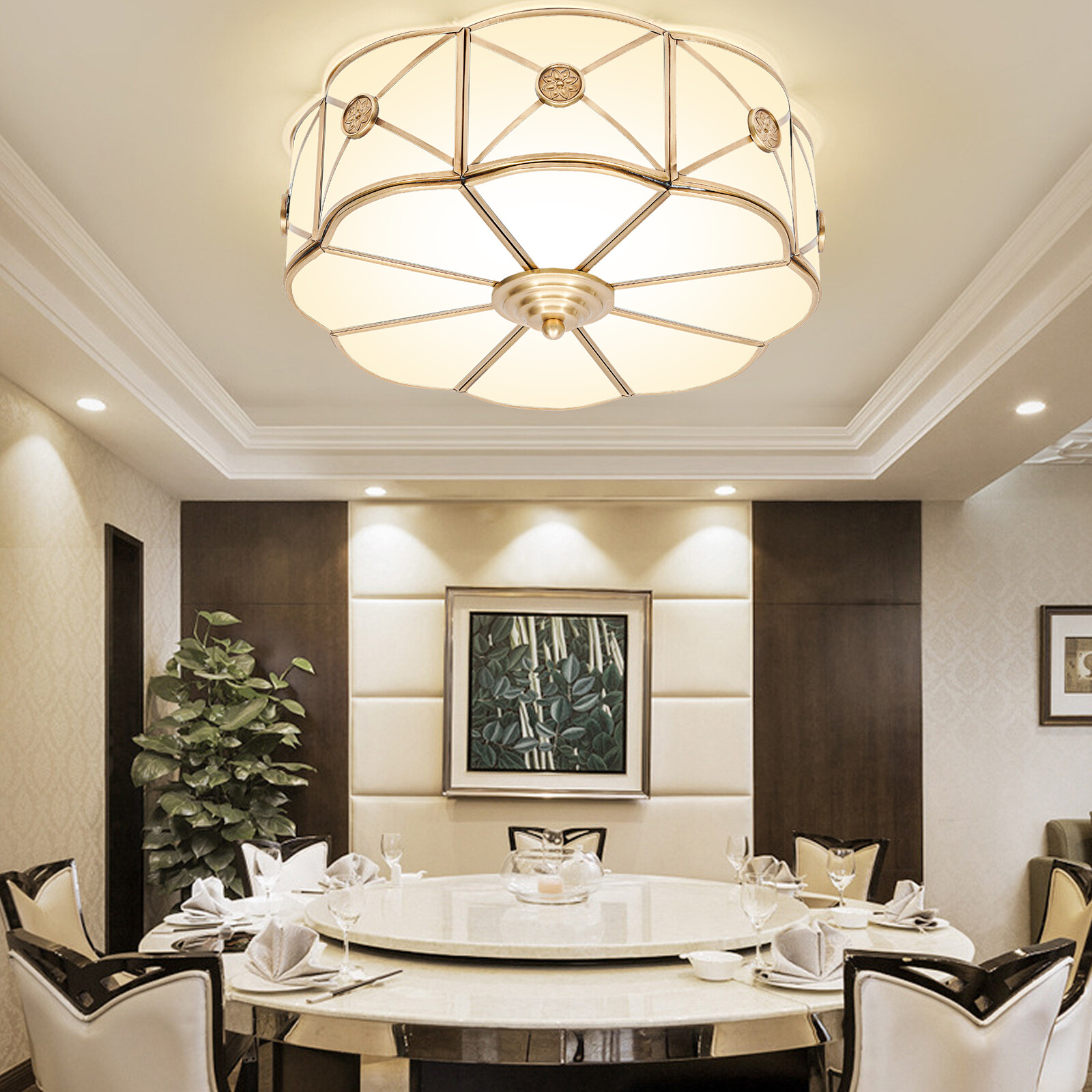 LED Light Modern Style E27 Indoor Ceiling Lamp Flower Shaped Fixture 110-240V gallery