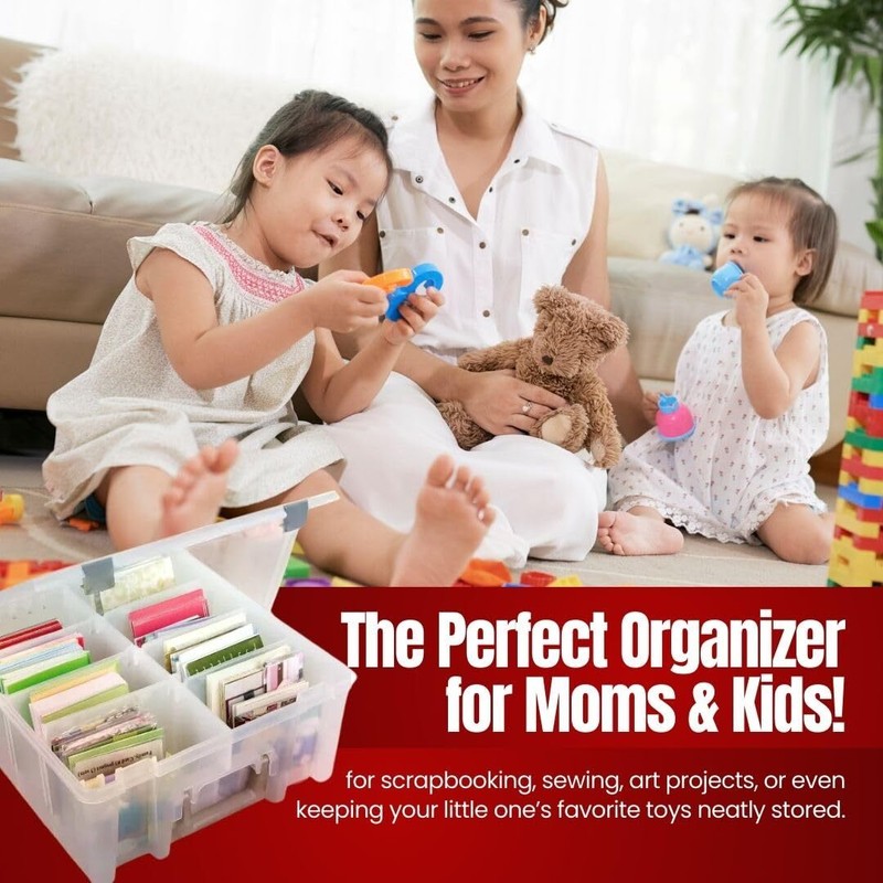 Super Satchel Double Deep Compartment Box Art Storage With 8 Removable Compartme gallery