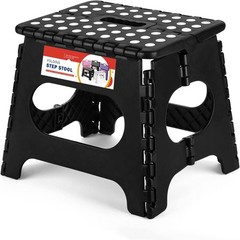 1-2PC Folding Step Stool Plastic Foldable Stools Non-Slip Portable 9″ 11″ 13″