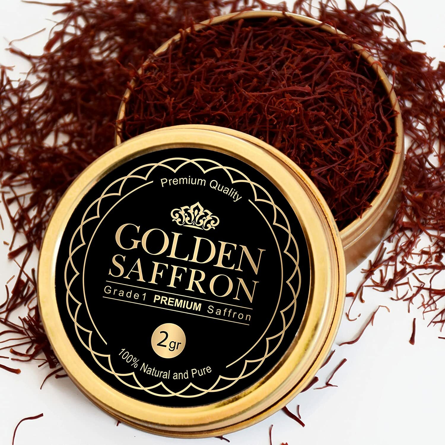 Golden Saffron, Finest Pure Premium All Red Saffron Threads, Grade A+ gallery