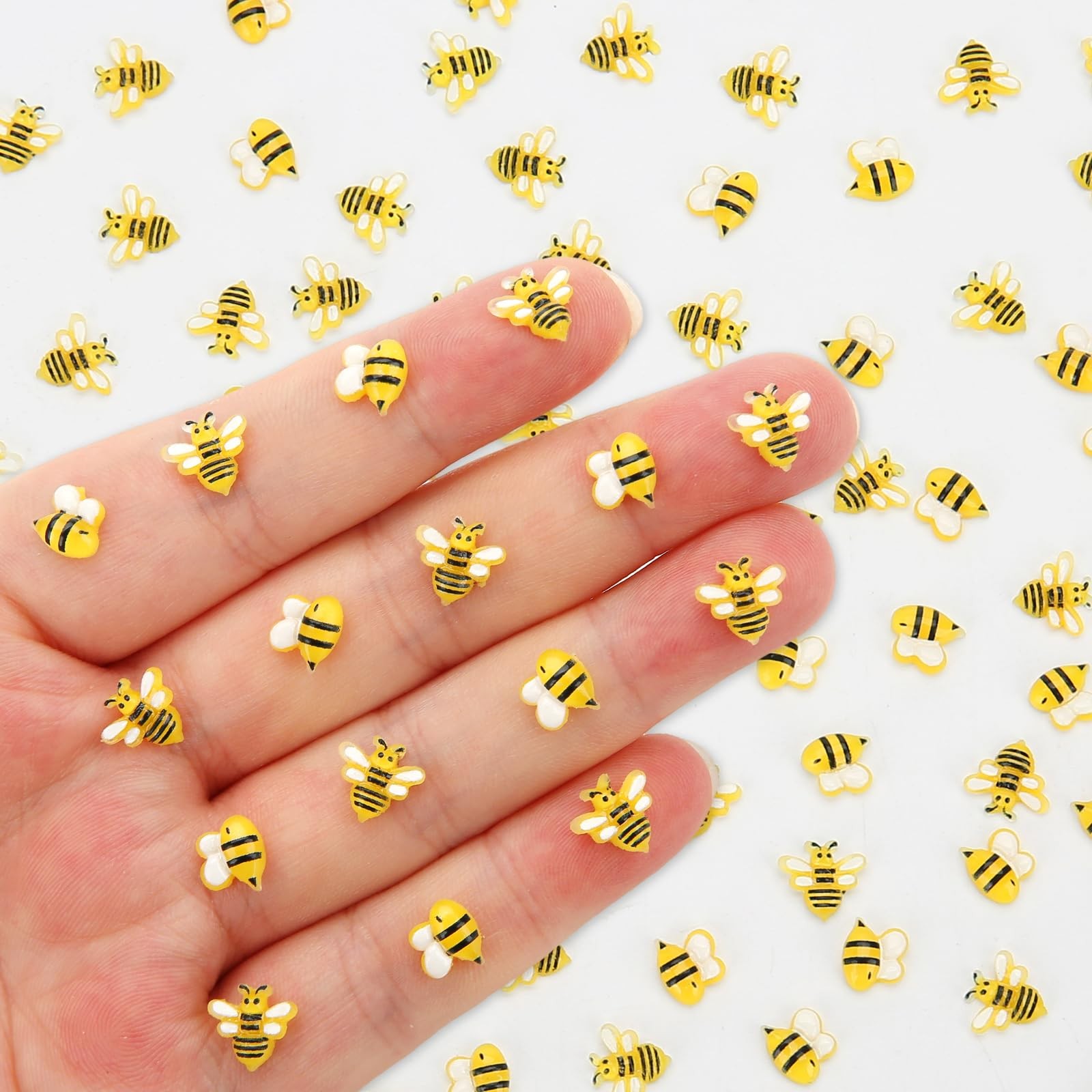 300 Pcs Mini Resin Bees Decor for Crafts, Cute Tiny Bee Animals Figurines for... gallery