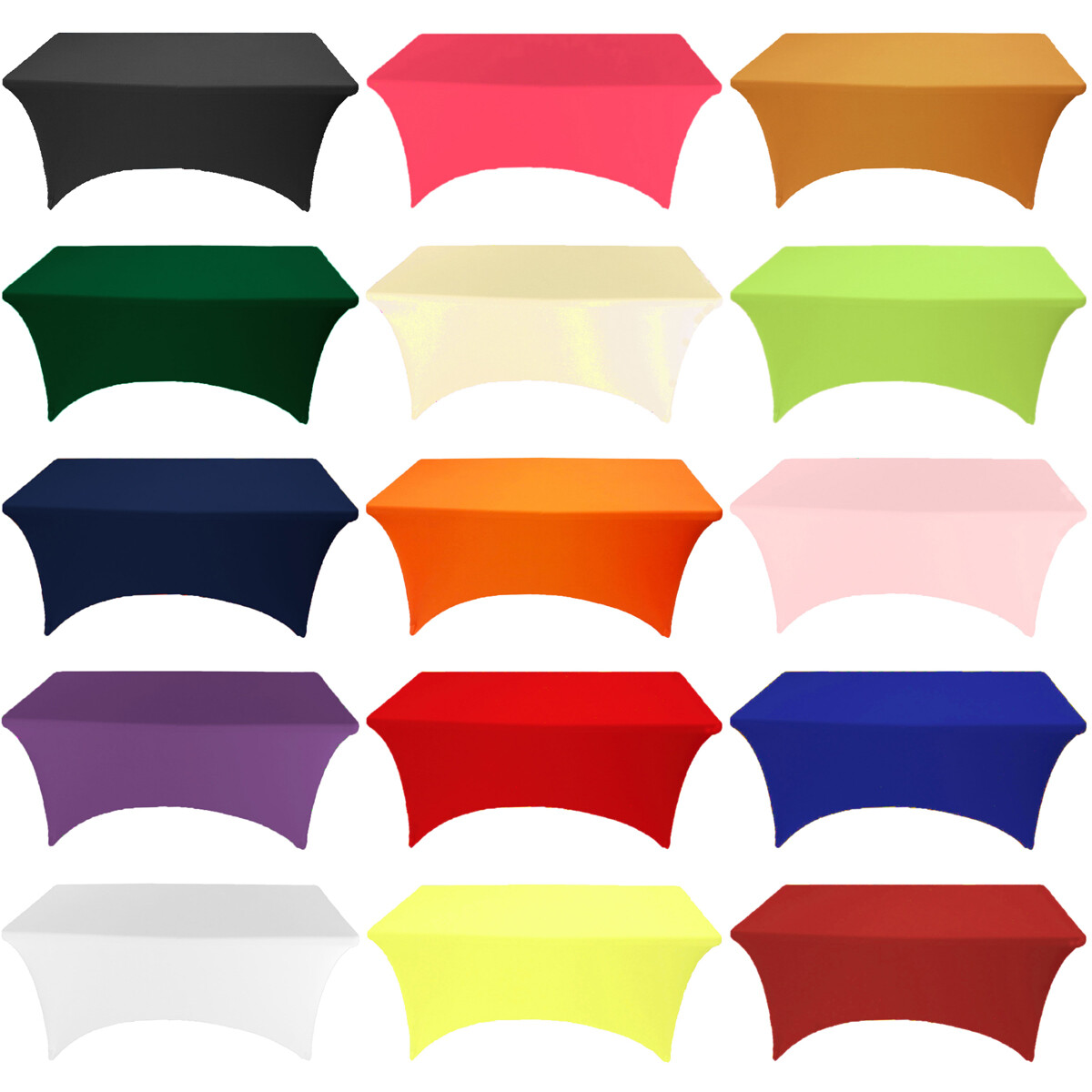 Spandex Fitted Tablecloth Rectangular Stretch Table Cover for Wedding Party gallery